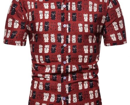 Ericdress Color Block Lapel Patchwork Fall Single-Breasted Men’s Shirt