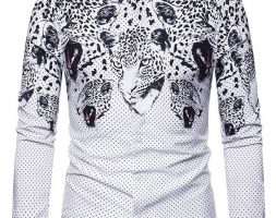 Ericdress Color Block Print England Single-Breasted Men’s Shirt