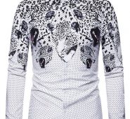 Ericdress Color Block Print England Single-Breasted Men’s Shirt