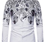 Ericdress Color Block Print England Single-Breasted Men’s Shirt