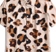 Ericdress Color Block Print Lapel Loose Men’s Shirt