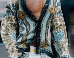 Ericdress Color Block Print Lapel Loose Summer Men’s Shirt