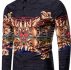 Ericdress Color Block Print Spring Single-Breasted Men’s Shirt