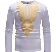 Ericdress Dashiki African Print Round Neck Mens T-shirt