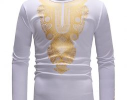 Ericdress Dashiki African Print Round Neck Mens T-shirt