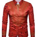 Ericdress Dashiki African Print Single-Breasted Lapel Unique Slim Men’s Shirt