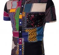 Ericdress Ethnic Style Color Block Casual Men’s Shirt