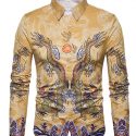 Ericdress Ethnic Style Cotton Print Single-Breasted Unique Men’s Shirt