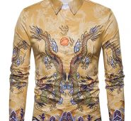 Ericdress Ethnic Style Cotton Print Single-Breasted Unique Men’s Shirt