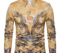 Ericdress Ethnic Style Cotton Print Single-Breasted Unique Men’s Shirt