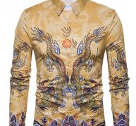 Ericdress Ethnic Style Cotton Print Single-Breasted Unique Men’s Shirt