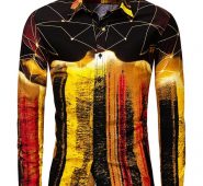 Ericdress European Lapel Button Slim Single-Breasted Men’s Shirt