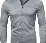 Ericdress European Lapel Plain Spring Single-Breasted Men’s Shirt