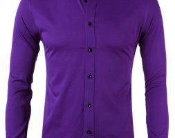 Ericdress European Lapel Plain Spring Single-Breasted Men’s Shirt