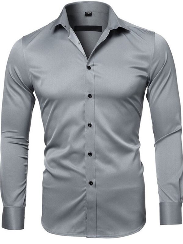 Ericdress European Lapel Plain Spring Single-Breasted Men's Shirt