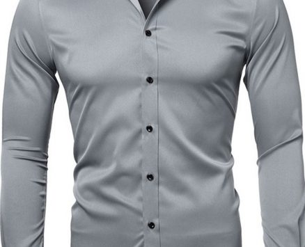 Ericdress European Lapel Plain Spring Single-Breasted Men’s Shirt