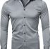 Ericdress European Lapel Plain Spring Single-Breasted Men’s Shirt