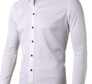 Ericdress European Lapel Plain Spring Single-Breasted Men’s Shirt