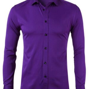 Ericdress European Lapel Plain Spring Single-Breasted Men's Shirt