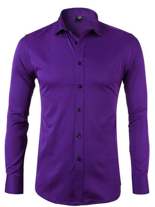 Ericdress European Lapel Plain Spring Single-Breasted Men's Shirt