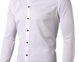 Ericdress European Lapel Plain Spring Single-Breasted Men’s Shirt
