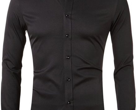Ericdress European Lapel Plain Spring Single-Breasted Men’s Shirt