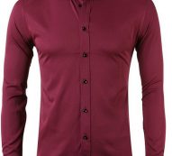 Ericdress European Lapel Plain Spring Single-Breasted Men’s Shirt