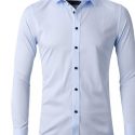 Ericdress European Lapel Plain Spring Single-Breasted Men’s Shirt