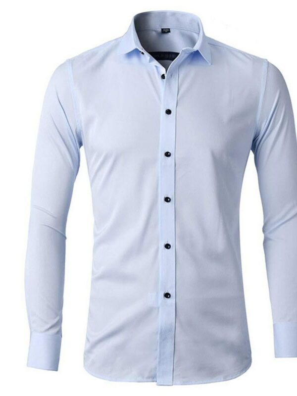 Ericdress European Lapel Plain Spring Single-Breasted Men's Shirt