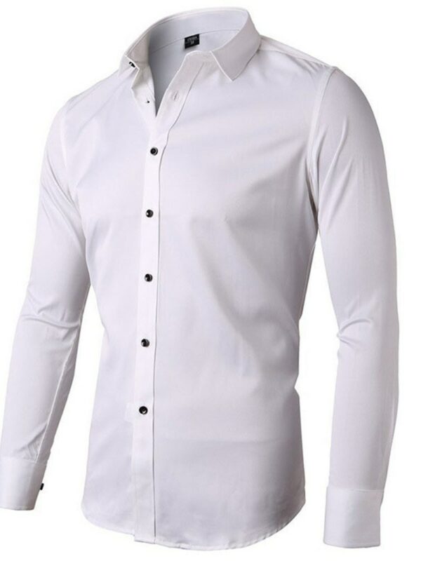 Ericdress European Lapel Plain Spring Single-Breasted Men's Shirt