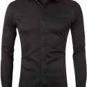 Ericdress European Lapel Plain Spring Single-Breasted Men’s Shirt