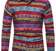 Ericdress European Lapel Print Fall Single-Breasted Men’s Shirt