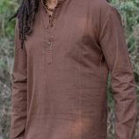 Ericdress European Plain Stand Collar Straight Fall Men’s Shirt