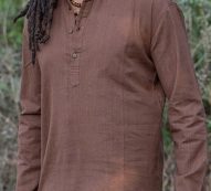 Ericdress European Plain Stand Collar Straight Fall Men’s Shirt