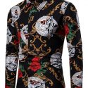 Ericdress European Print Floral Slim Single-Breasted Men’s Shirt