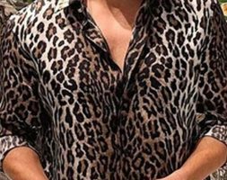 Ericdress European Print Leopard Single-Breasted Men’s Shirt