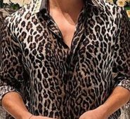 Ericdress European Print Leopard Single-Breasted Men’s Shirt