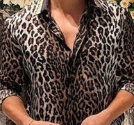 Ericdress European Print Leopard Single-Breasted Men’s Shirt