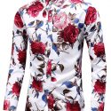 Ericdress Floral Lapel Print Fall Single-Breasted Men’s Shirt