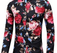 Ericdress Floral Lapel Print Fall Single-Breasted Men’s Shirt