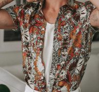 Ericdress Floral Lapel Single-Breasted Men’s Shirt