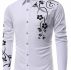 Ericdress Floral Print Casual Slim Single-Breasted Men’s Shirt