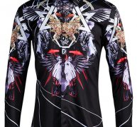 Ericdress Floral Print Lapel Halloween Button Men’s Shirt