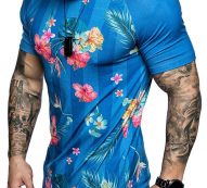 Ericdress Floral Print Round Neck Slim Mens T-shirt