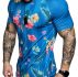 Ericdress Floral Print Round Neck Slim Mens T-shirt
