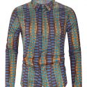 Ericdress Geometric Lapel Print Single-Breasted Men’s Shirt