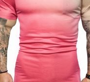 Ericdress Gradient Pocket Round Neck Slim Mens T-shirt