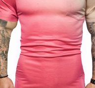 Ericdress Gradient Pocket Round Neck Slim Mens T-shirt