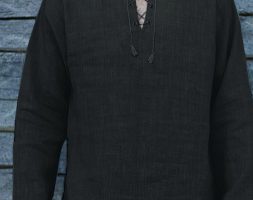 Ericdress Lace-Up Plain Straight Spring Men’s Shirt