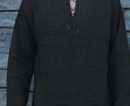 Ericdress Lace-Up Plain Straight Spring Men’s Shirt